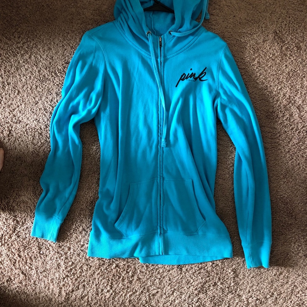 Pink over size full zip up! Worn maybe twice